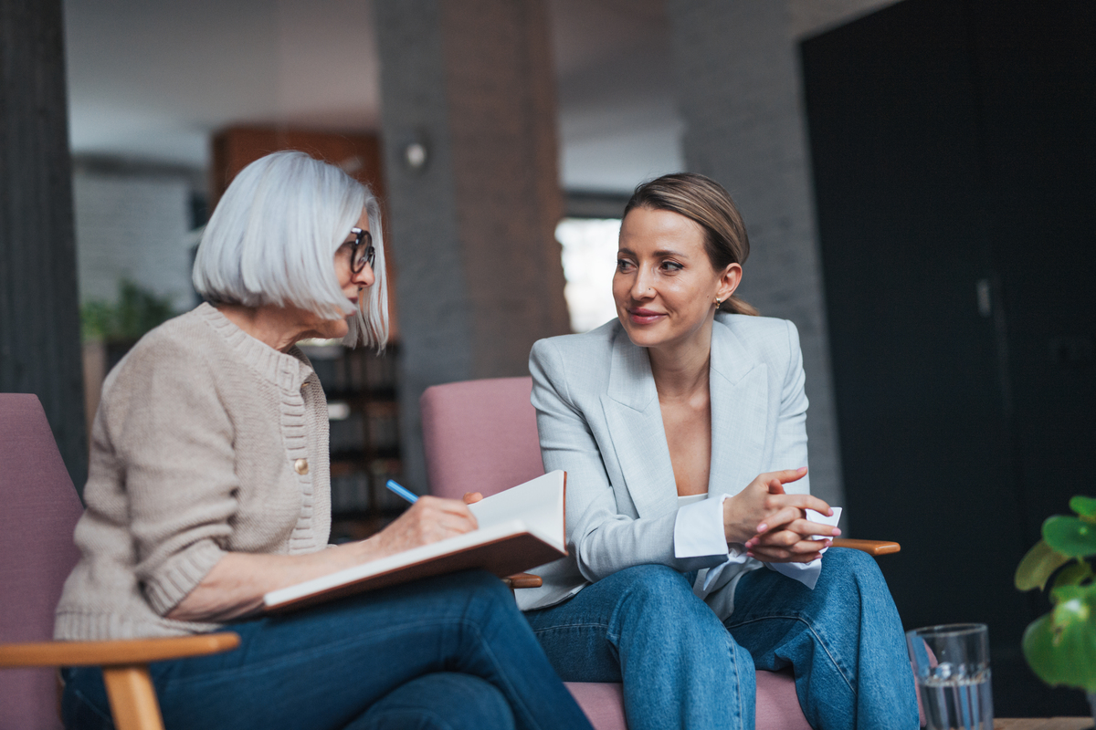 sezení u terapeutky