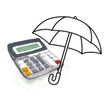 NN pojišťovna Kalkulačka životního pojištění pod deštníkem symbolizující výpočet pojistného krytí