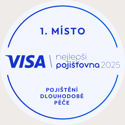 Certifikát Visa Nejlepší pojišťovna 2025 v kategorii nejlepší dlouhodobý investiční produkt